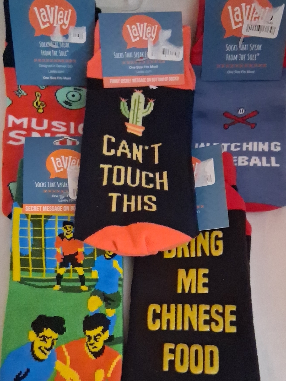 Mens Socks by Lavley lot of 5 Pair NEW NWT Funny Socks